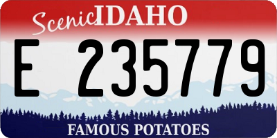 ID license plate E235779