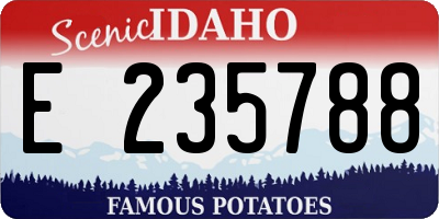 ID license plate E235788