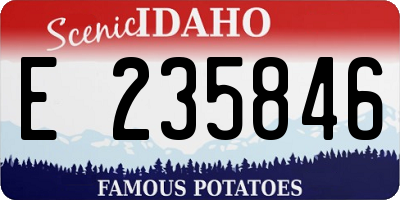ID license plate E235846