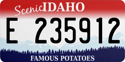 ID license plate E235912