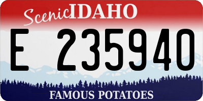 ID license plate E235940