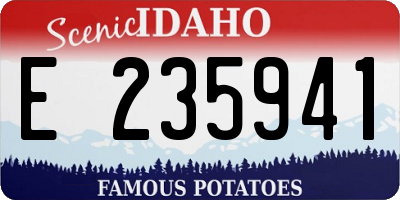 ID license plate E235941