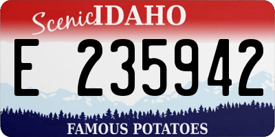 ID license plate E235942
