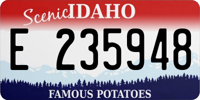 ID license plate E235948