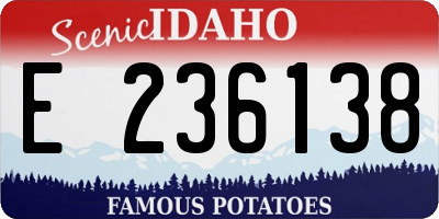 ID license plate E236138