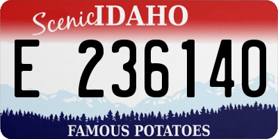 ID license plate E236140