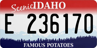 ID license plate E236170