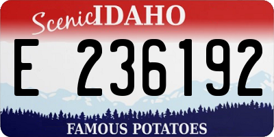 ID license plate E236192