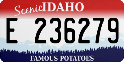 ID license plate E236279