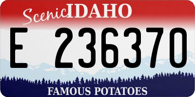 ID license plate E236370