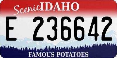 ID license plate E236642