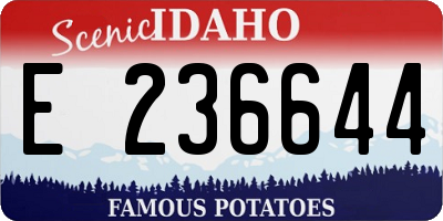 ID license plate E236644