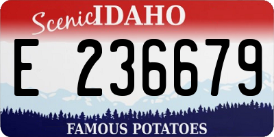 ID license plate E236679