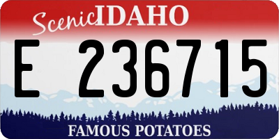 ID license plate E236715