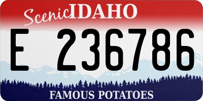 ID license plate E236786