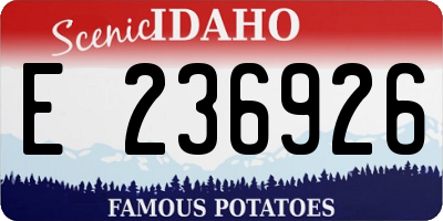 ID license plate E236926