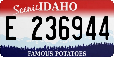 ID license plate E236944