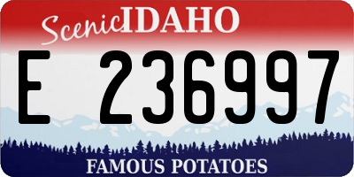 ID license plate E236997