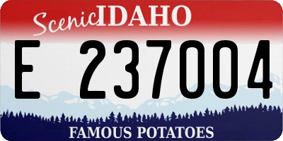ID license plate E237004