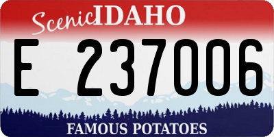 ID license plate E237006