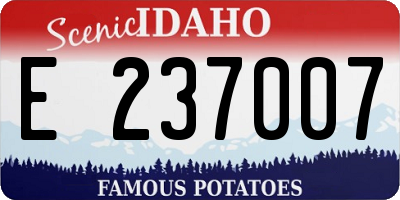 ID license plate E237007