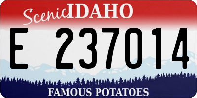 ID license plate E237014