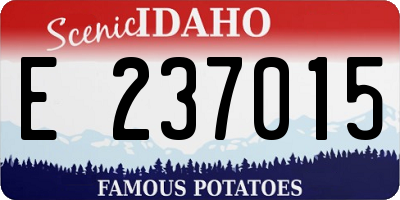 ID license plate E237015