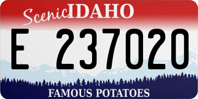 ID license plate E237020