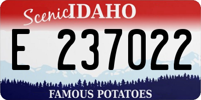 ID license plate E237022