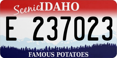 ID license plate E237023