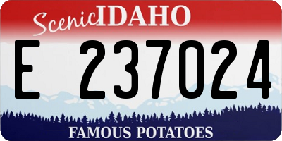 ID license plate E237024