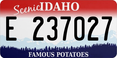 ID license plate E237027