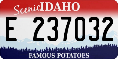 ID license plate E237032