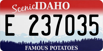 ID license plate E237035