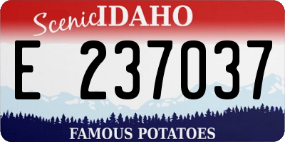 ID license plate E237037