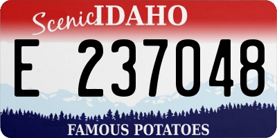 ID license plate E237048