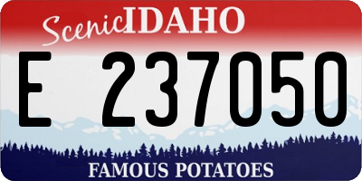 ID license plate E237050