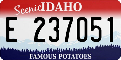 ID license plate E237051