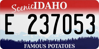 ID license plate E237053