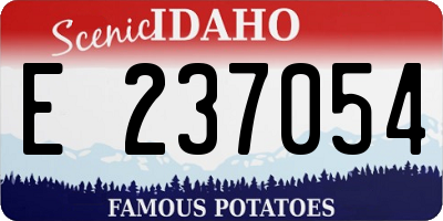ID license plate E237054