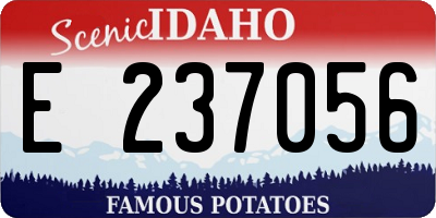 ID license plate E237056