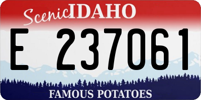 ID license plate E237061