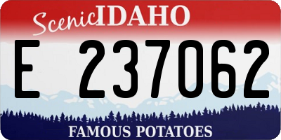 ID license plate E237062