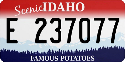 ID license plate E237077
