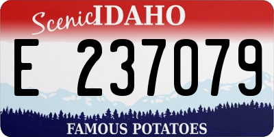 ID license plate E237079