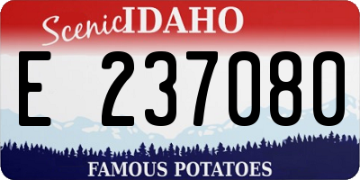 ID license plate E237080