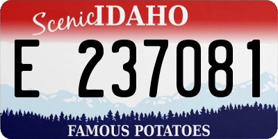 ID license plate E237081