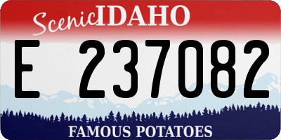 ID license plate E237082