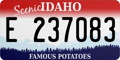 ID license plate E237083