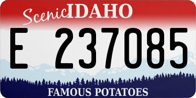 ID license plate E237085